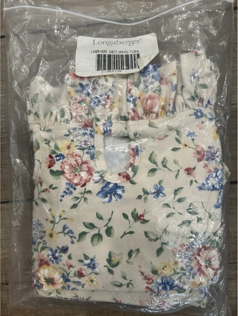 Longaberger Hostess HOPE CHEST Basket Liner Spring Floral New